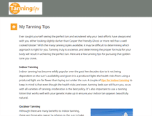 Tablet Screenshot of mytanningtips.com
